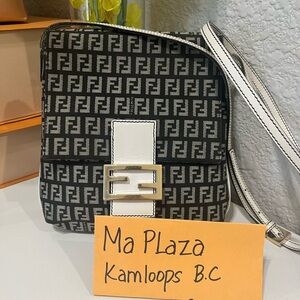 Fendi Black and Gray Crossbody Bag
